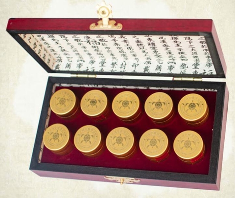 Ngưu Hoàng Thanh Tâm Hộp Gỗ 10 viên