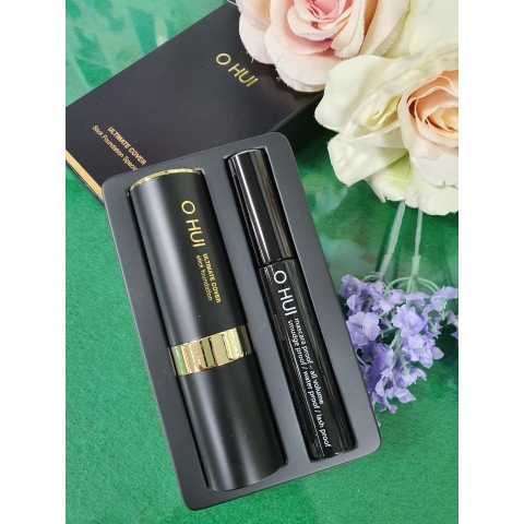 Kem nền OHUI ULTIMATE COVER STICK FOUNDATION STICK  tặng thêm 1 cây Mascara chuốt mi cao cấp Ohui