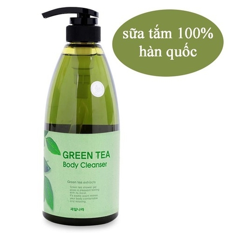 Sữa tắm trà xanh chống lão hóa Welcos Green Tea Body Cleanser Hàn Quốc 740ml