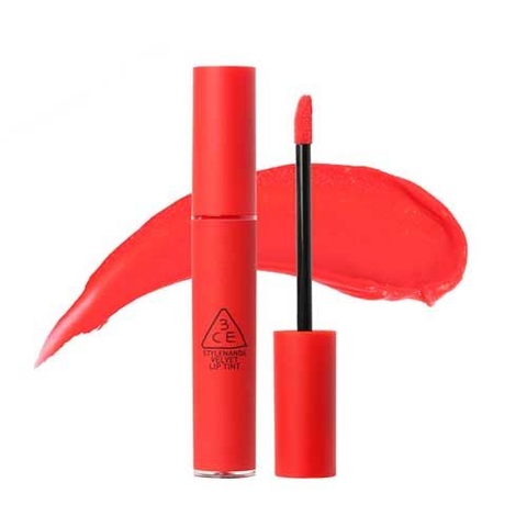 Son 3CE Kem Velvet Lip Tint Màu Save Me - San Hô Neon