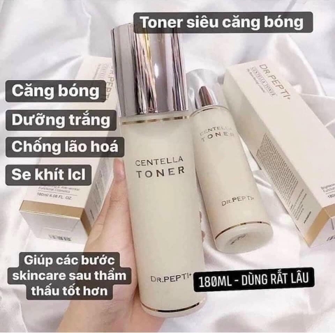 Nước Hoa Hồng Dr.Pepti Centella Toner Ex Cấp Ẩm, Dưỡng Da Căng Bóng 180ml