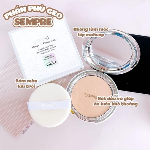 Phấn Phủ Geo Sempre Happy & Please Pact #02 -( dành cho da tự nhiên)