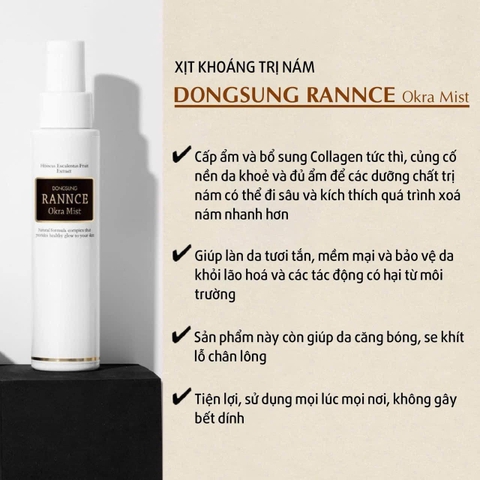 Xịt Khoáng Dongsung Rance Okra Mist 100ml