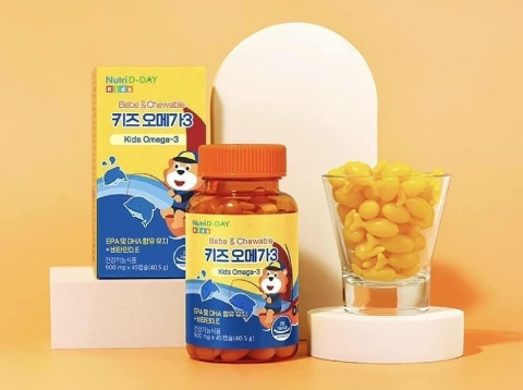 ❗️𝐎𝐌𝐄𝐆𝐀 𝟑 𝐍𝐔𝐓𝐑𝐈 𝐃-𝐃𝐀𝐘 𝐁𝐀𝐁𝐘 & 𝐊𝐈𝐃𝐒  – BỔ SUNG DẦU CÁ CHO BÉ TỪ 2 TUỔI 🐟( 45 viên)