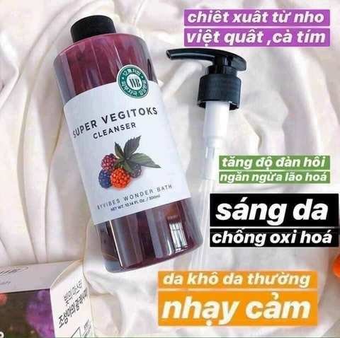 Sữa Rửa Mặt Rau Củ SUPER VEGITOKS CLEANSER PURPLE (Màu Tím)