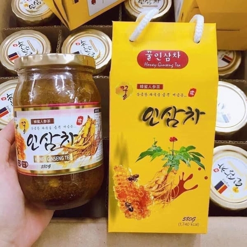 SÂM NGÂM MẬT ONG LỌ THUỶ TINH- 580g