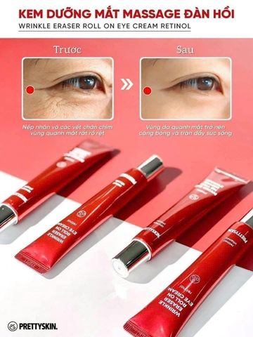 Kem Dưỡng Mắt Prettyskin Wrinkle Eraser Roll On Eye Cream 30ml