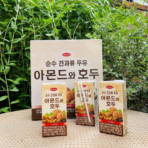 SỮA ÓC CHÓ – HẠNH NHÂN – ĐẬU ĐEN HANMI HÀN QUỐC- Xách 16 hộp x 190ml