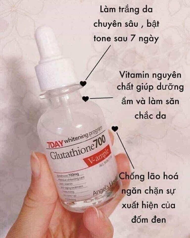Huyết thanh trắng da 7day Whitening Program Glutathione 700 V-ample