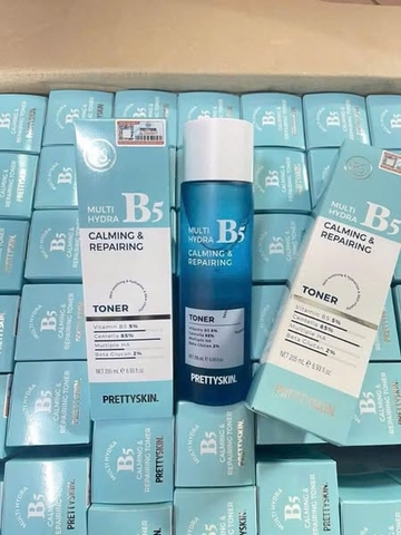 Nước Hoa Hồng Prettyskin Multi Hydra B5 Calming & Repairing 210ml