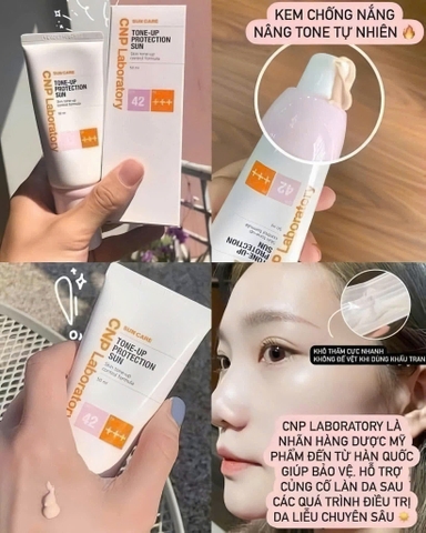 Set Kem Chống Nắng Nâng Tone CNP Laboratory Tone-Up Protection Sun SPF42 PA+++ (50ml + 31ml)