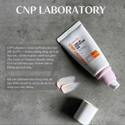 Set Kem Chống Nắng Nâng Tone CNP Laboratory Tone-Up Protection Sun SPF42 PA+++ (50ml + 31ml)