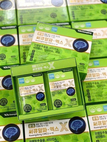 Bổ Não Lá Ngân Hạnh Kwangdong Circu α-X hộp 120 viên Hàn Quốc