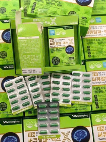 Bổ Não Lá Ngân Hạnh Kwangdong Circu α-X hộp 120 viên Hàn Quốc