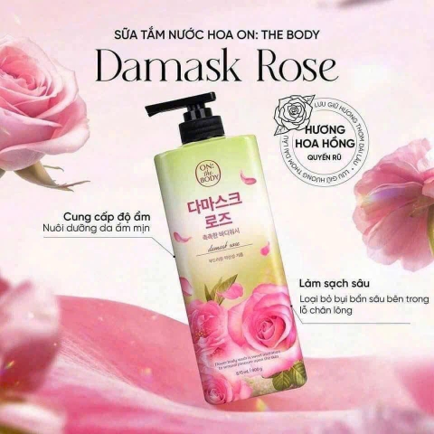 Sữa Tắm Nước Hoa On The Body Hoa Hồng 900g
