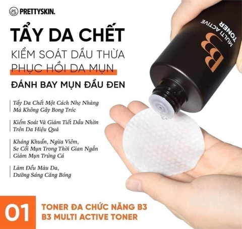 Toner Prettyskin B3 Multi Active 205ml
