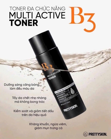 Toner Prettyskin B3 Multi Active 205ml