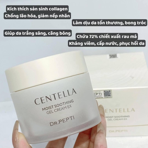 Kem Dưỡng Dr.Pepti Centella Moist Soothing Gel Cream 70ml