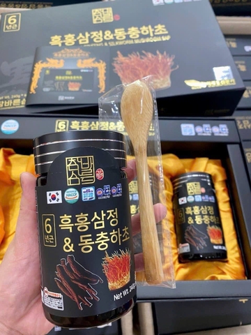 Cao Hắc Sâm Đông Trùng Chambarunsam Hàn Quốc- Hộp 2 lọ &  Hộp 4 lọ