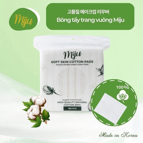 Bông Tẩy Trang MIJU – Chăm Sóc Da Dịu Nhẹ & Hiệu Quả