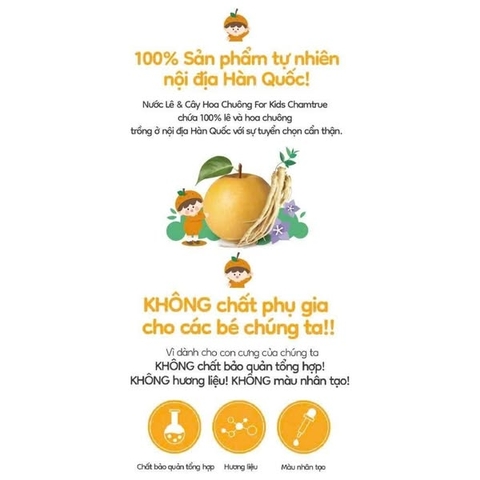 Nước Lê & Cây Hoa Chuông Chamtrue Cho Bé- (hộp tròn 15g*30 gói)
