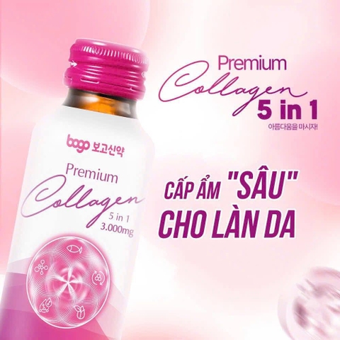 Nước Uống Collagen Bogo Premium 5 in 1 3000mg Hàn Quốc ( hộp 10 chai )