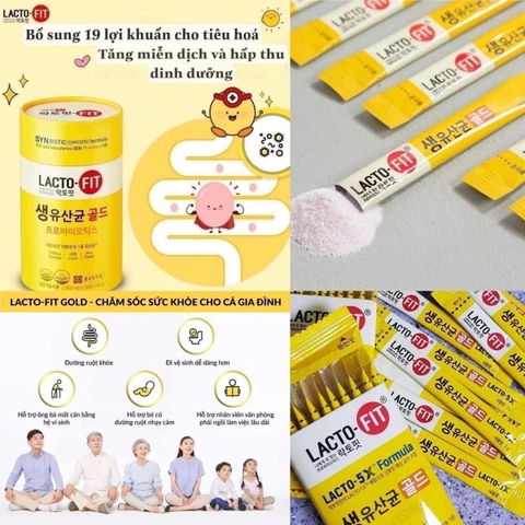 Men Tiêu Hóa LACTO-FIT GOLD 50 GÓI – Sản Phẩm Lợi Khuẩn Số 1 Tại Hàn Quốc