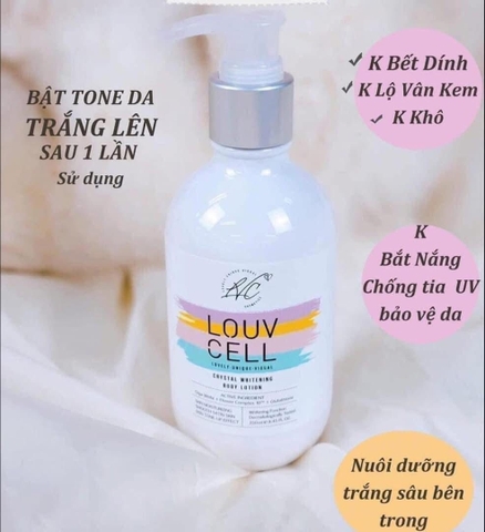 Kem Dưỡng Trắng Da Body Louv Cell 250ml