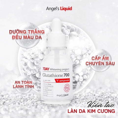 Huyết thanh trắng da 7day Whitening Program Glutathione 700 V-ample