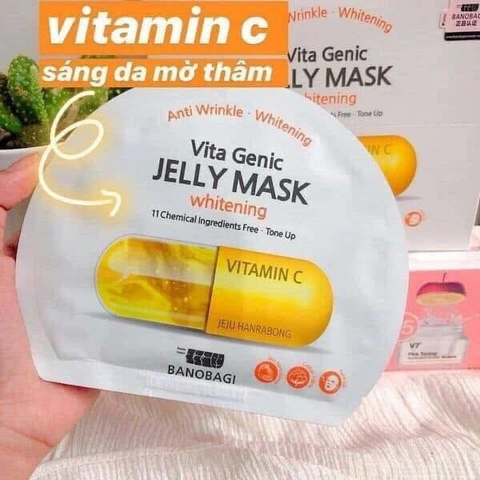 Mặt nạ giấy dưỡng da Banobagi Vita Genic Whitening Jelly Mask (Vitamin C) 30ml (hộp)
