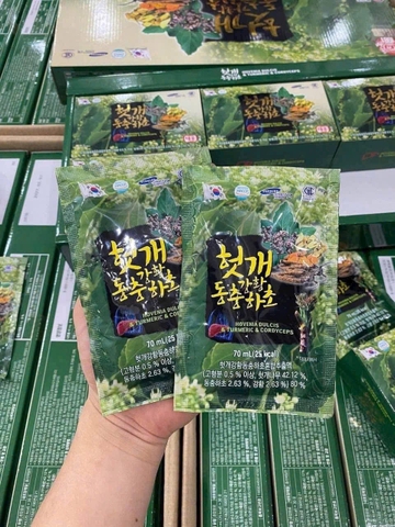 Nước Mát Gan Đông Trùng Hạ Thảo Nghệ Vàng TW FOOD 70ml x 30 Gói