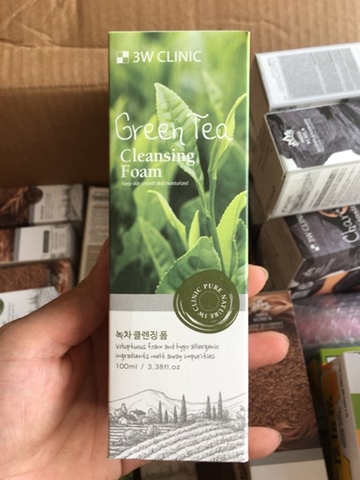 Sữa Rửa Mặt Chiết Xuất Trà Xanh 3W Clinic Green Tea Foam Cleansing