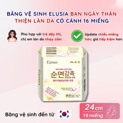 🌸 BĂNG VỆ SINH ELUSIA – DỊU NHẸ CHO LÀN DA NHẠY CẢM 🌸
