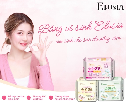 🌸 BĂNG VỆ SINH ELUSIA – DỊU NHẸ CHO LÀN DA NHẠY CẢM 🌸