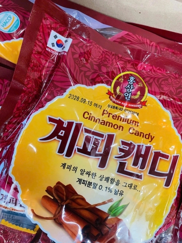 KẸO QUẾ 365 PREMIUM CINNAMON CANDY HÀN QUỐC - gói 200gr