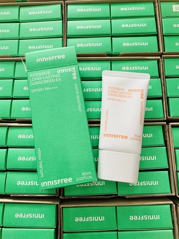 (Mẫu mới) Kem Chống Nắng Lâu Trôi Innisfree Intensive Long-Lasting Sunscreen Ex SPF50+ PA++++ 60ml