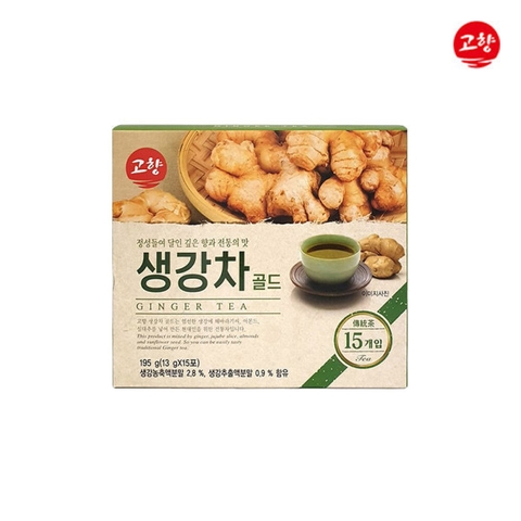 Trà Gừng Ginger Tea 100% Organic Hàn Quốc- hộp 15 gói