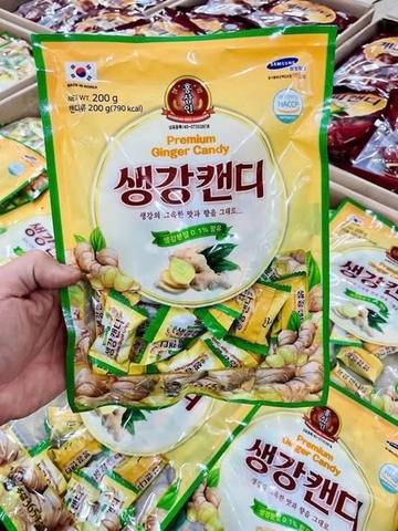KẸO GỪNG 365 PREMIUM GINGER CANDY HÀN QUỐC – GÓI 200G