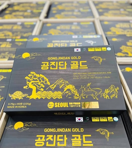 AN CUNG TRẦM HƯƠNG GONGJINDAN GOLD  60 VIÊN MẪU MỚI – HỘP GIẤY CAO CẤP