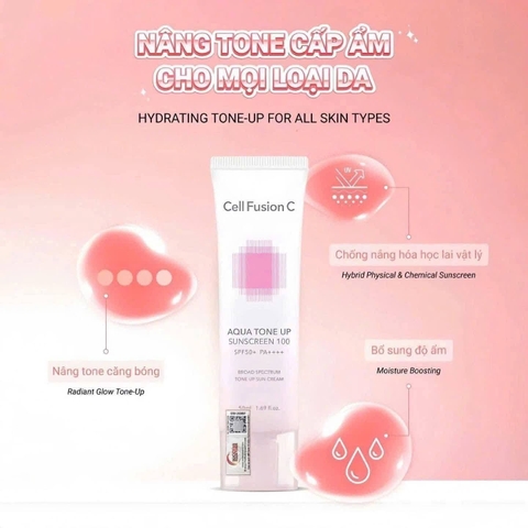 Kem Chống Nắng Nâng Tông Cell Fusion C Toning Sunscreen 100 Spf50+ Pa++++ (50ml)