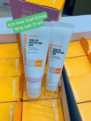 Set Kem Chống Nắng Nâng Tone CNP Laboratory Tone-Up Protection Sun SPF42 PA+++ (50ml + 31ml)
