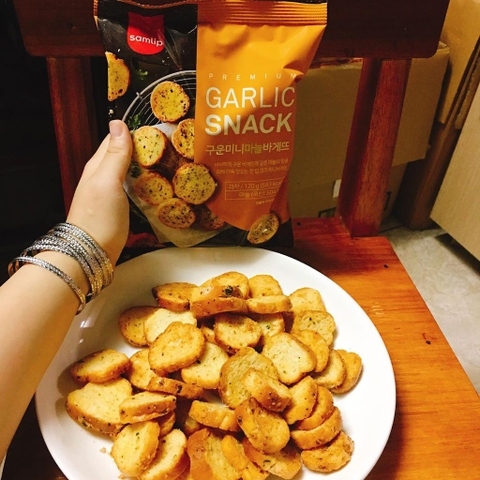 Snack Bánh mì bơ tỏi Samlip Premium Garlic 120g Hàn Quốc
