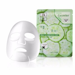 Mặt Nạ 3W CLINIC Chiết Xuất Dưa Leo 23ml Fresh Cucumber Mask Sheet (Bịch)