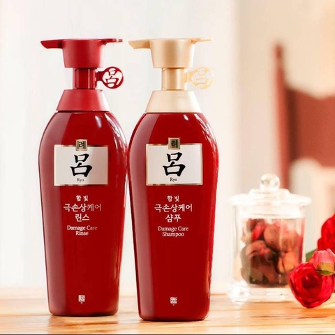 Bộ dầu gội, xả thảo dược RYO Damage Care Hàn Quốc cho tóc hư tổn