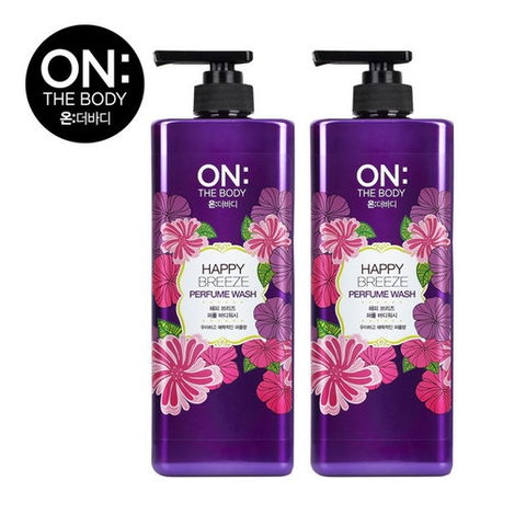 Sữa Tắm Nước Hoa On The Body Happy Breeze Perfume Wash (900g) (Tím)