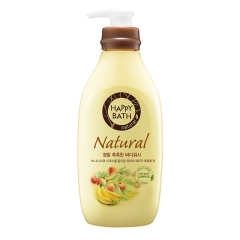 Sữa tắm hương trái cây Happy Bath Natural Real Moisture - 900g