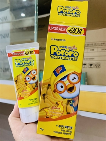 Kem Đánh Răng Pororo Không Chứa Fluor – An Toàn Cho Bé 70g