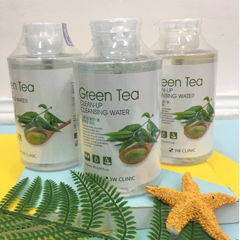 Nước tẩy trang tinh chất trà xanh 3W Clinic Green Tea Clean-up Cleansing Water 500ml