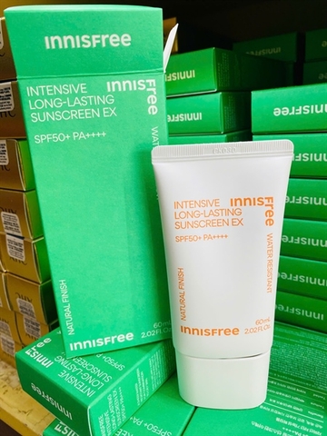 (Mẫu mới) Kem Chống Nắng Lâu Trôi Innisfree Intensive Long-Lasting Sunscreen Ex SPF50+ PA++++ 60ml