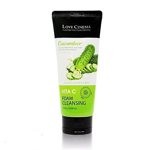 Sữa rửa mặt tinh chất dưa leo Love Cinema Cucumber Vita C Foam Cleansing